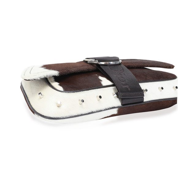 Christian Dior Cream & Brown Pony Hair Hardcore Shoulder Bag - Picture 5 of 8